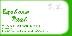 barbara maul business card